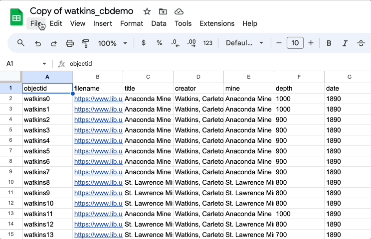 User clicks on File, Share, and then Publish to web to publish their Google Sheet online