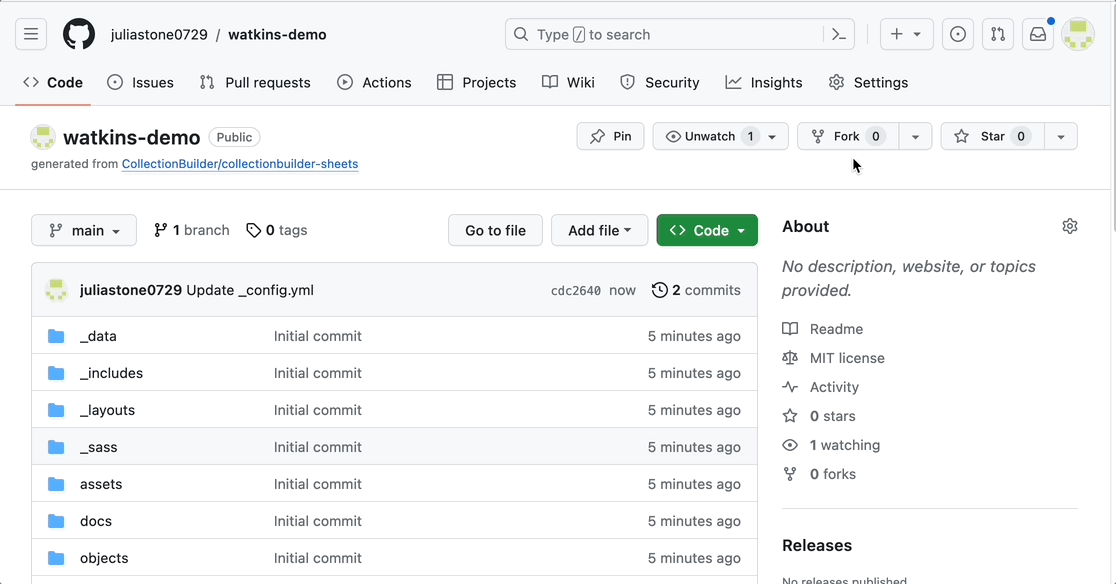 User clicks on Settings and then Pages