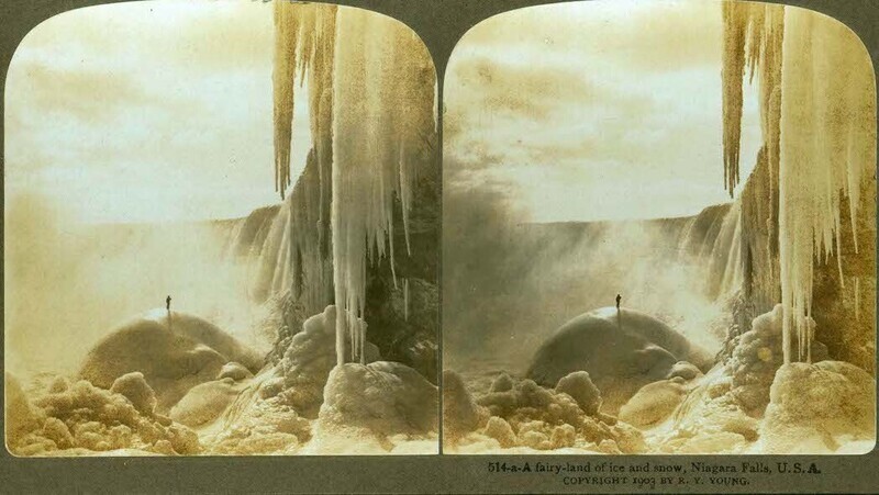 A collection of images displaying the extreme winters of Niagara Falls and how its unique weather conditions create extraordinary natural phenomenons. By comparing images of the same scenery in Niagara Falls through the 19th century alone, we can see how the winter weather conditions can have such large impacts on certain parts of the natural landscape, as well as manmade structures. Created as part of the VISA 2P90: 19th Century Visual Culture course at Brock University.