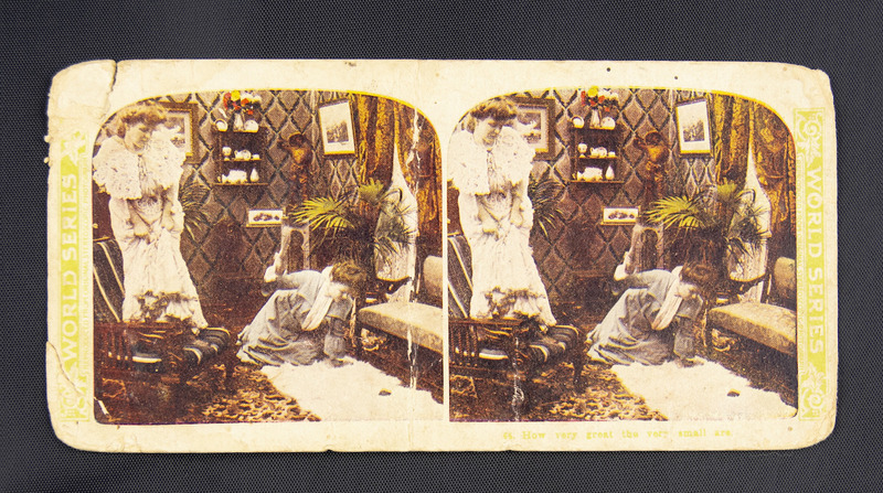 The stereoviews on display in this collection were selected from the University of Texas (UT) School of Information's teaching collection. Each speaks to a different way this technology was used – to travel the globe, understand the labor movement, and view the domestic lives of those photographed. Created as part of the Planning and Understanding Exhibits course at UT.