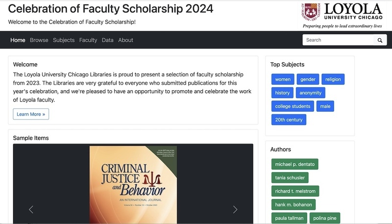 A digital collection of publications by Loyola University Chicago faculty presented by Loyola University Chicago Libraries